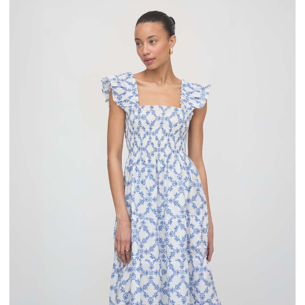 Hill House Home The Ellie Nap Dress - Blue Marigold Block Size SBlue Marigold Bl - Picture 3 of 3